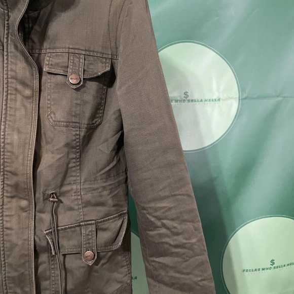 BNCI By Blank Noir Size Medium Jacket Olive Green - VGUC - Picture 4 of 9